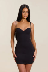The Sculpt Mini Dress in Black