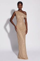 Megan | Draped Gown Maxi Dress