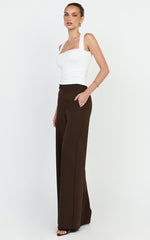 Seraphina Top - Square Neck Gathered Waist Top in Off White