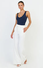 Jamie Bodysuit - V Neck Bodysuit in Navy