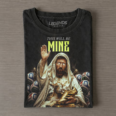 Holy Light Messi GOAT Golden Boot This Will Be Mine Vintage Football Fan Graphic T-Shirt