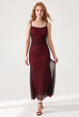 Megan | Black And Red Maxi Dress