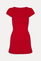 Eliza Knit Mini Dress - Cranberry