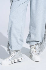 AZALEA WANG ZAFRINA WHITE HIGH TOP SNEAKER