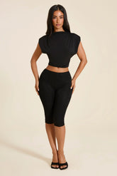 The Brielle Capri Bottoms in Black