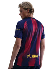 Nike Men's Lamine Yamal Barcelona Home Jersey 25/26 w/ Champions League Patches (Deep Royal Blue/Midwest Gold)