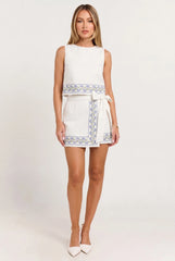Cottage in June Wrap Mini Skirt