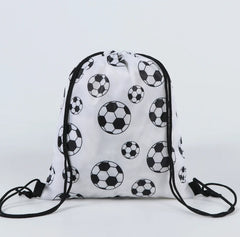 Football Print Drawstring Backpack