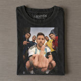 Mbappé Kane Messi Neymar Ronaldo Flip Off Vintage Graphic Tee