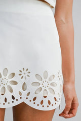 Carousel Afternoon Scallop Mini Skirt