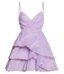 Amalie The Label - Mae Pleated Mini Dress in Lilac