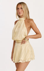 Giselle Skort - Ruffle Mini Skort in Lemon