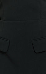 Nettie Mini Dress - Off Shoulder Longsleeve Fit and Flare Dress in Black