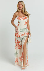 Talia Maxi Dress - Cowl Neck Low Back Dress in Vintage Orchid