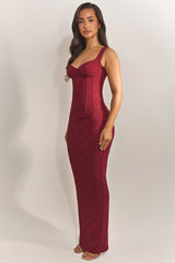 The Cinched Lace Maxi Set in Diamonte