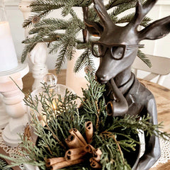 Bronze Reindeer Bowl