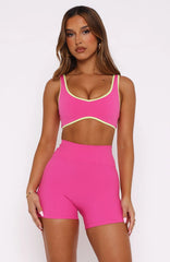 I'll Prove It Sports Crop Bubblegum/Citrus