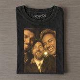 Messi Suarez Neymar MSN Suit Photo Vintage Washed Fan Tee