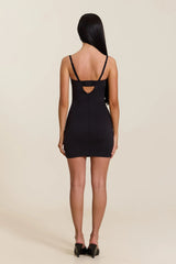 The Sculpt Mini Dress in Black