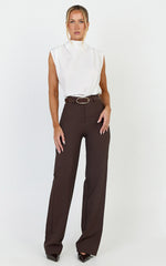 Arianae Top - High Neck Top in White