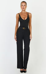 Pietra Pants - Straight Leg Pants in Black