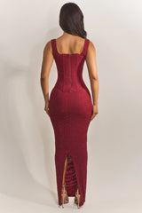 The Cinched Lace Maxi Set in Diamonte