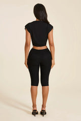 The Brielle Capri Bottoms in Black