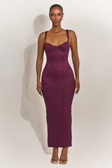The Cinched Lace Corset in Plum