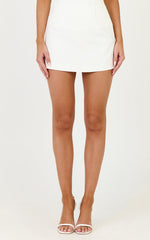 Remy Mini Skort - Mid Rise Skort in Off White