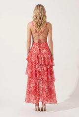 Megan | Floral Ruffle Maxi Dress