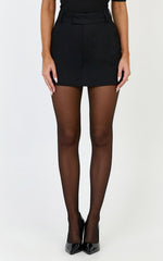 Virginia Skort - Mid Waisted Tailored Skort in Black