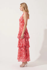 Megan | Floral Ruffle Maxi Dress