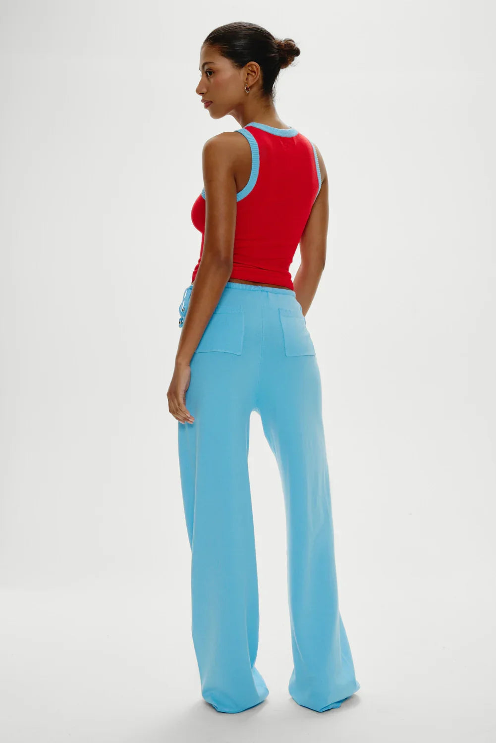 Breeze Low Rise Knit Pants - Blue Vanilla