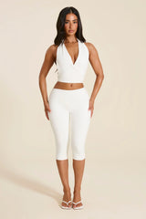The Maryam Capri Leggings in White