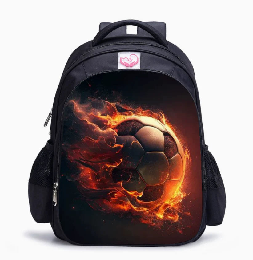 Football School Backpack – Fire Design