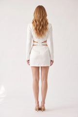 Megan | Open Waist Mini Dress With shorts