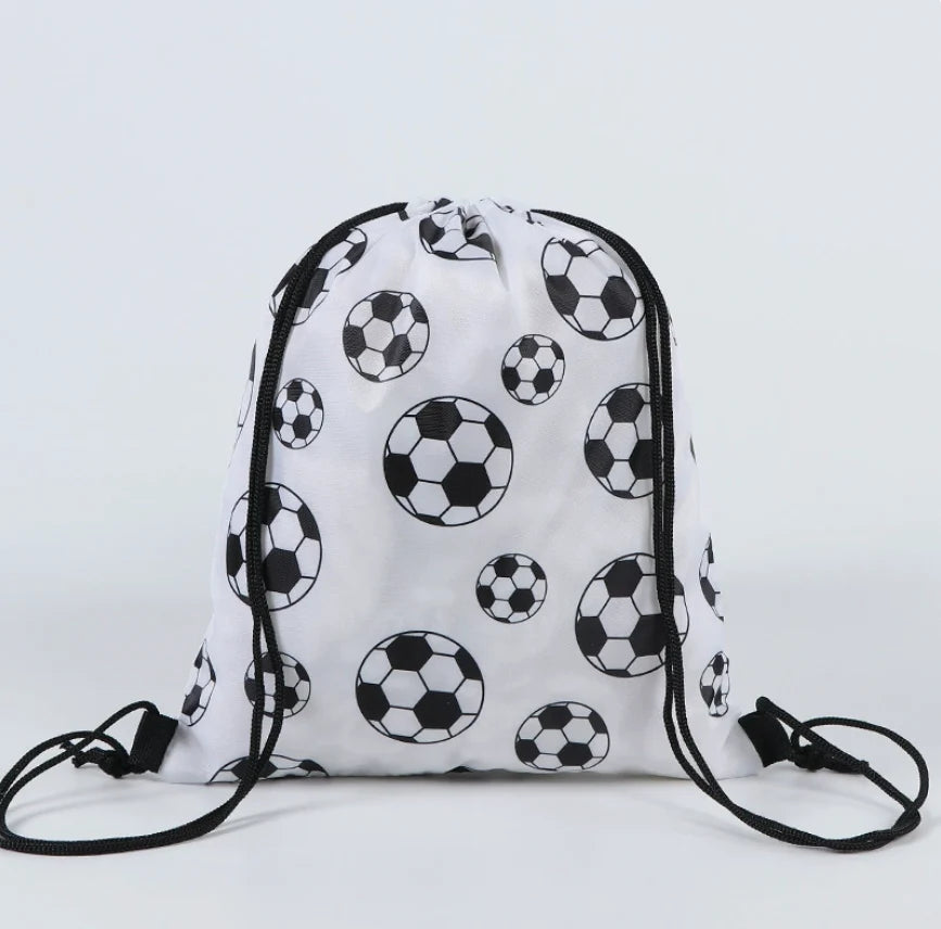 Football Print Drawstring Backpack