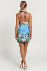 Postcard from Paradise Halter Mini Dress