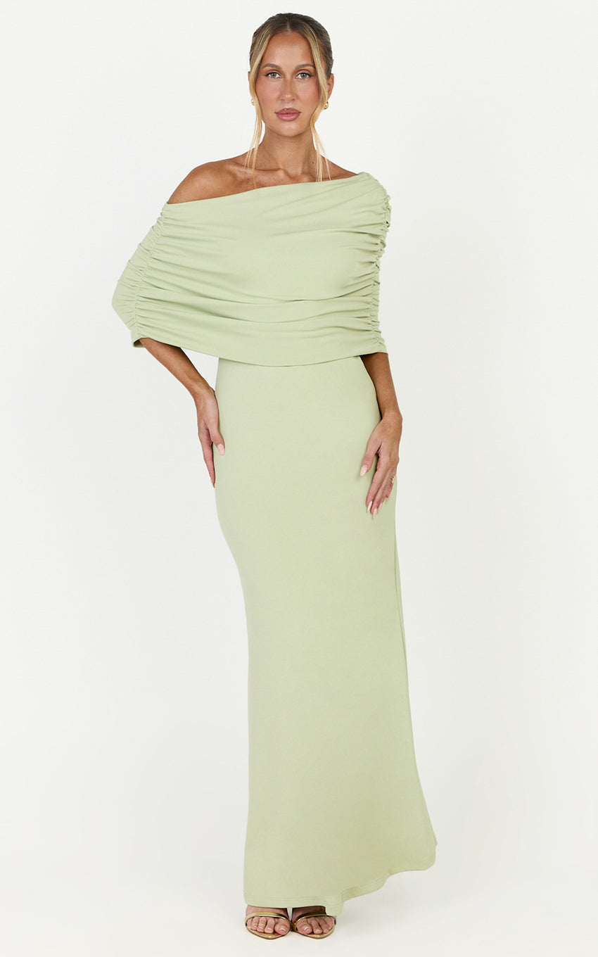 Capri Maxi Dress - Cape Dress in Sage