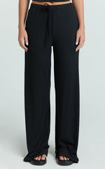 Davie Pants  - High Waisted Wide Leg Pants in Black