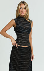 Lioness - Ford Top in Onyx Polka