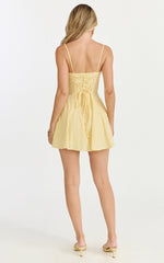 Romi Playsuit - Spaghetti Strap Dress in Lemon