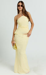 Runaway The Label - Halzie Maxi Skirt in Lemon