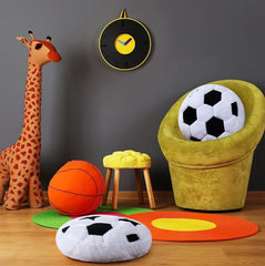 Football Plush Pillow – Soft Decorative Cushion
