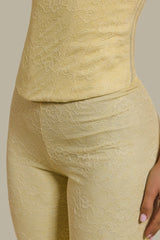 The Brielle Capri Bottoms in Butter Yellow