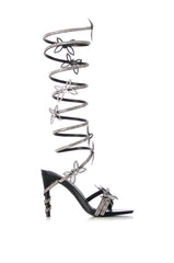 AZALEA WANG FLORIANA BUTTERFLY SANDAL IN BLACK