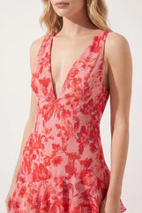 Megan | Floral Ruffle Maxi Dress
