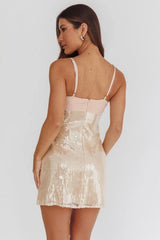 Champagne Hour Sequin Mini Dress